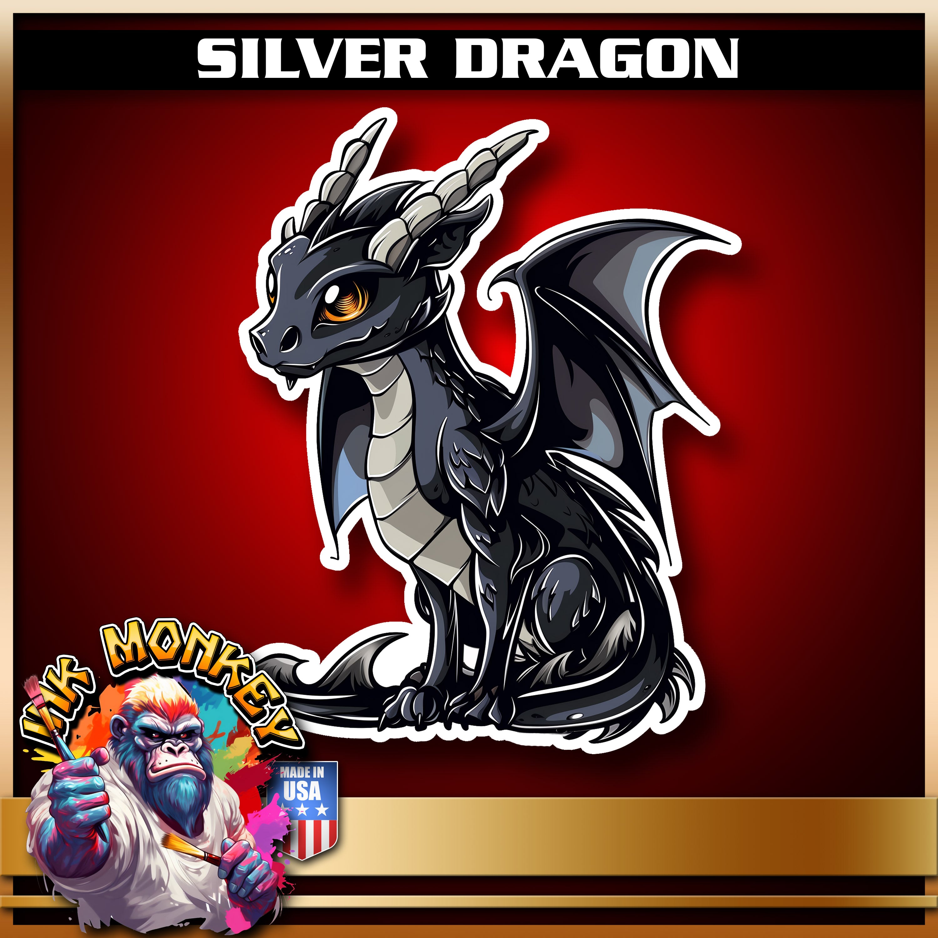 Silver Dragon - Decal - Customizable